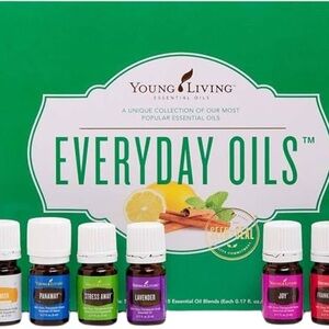 Young Living Essential Oils Collection with Colorful Labels